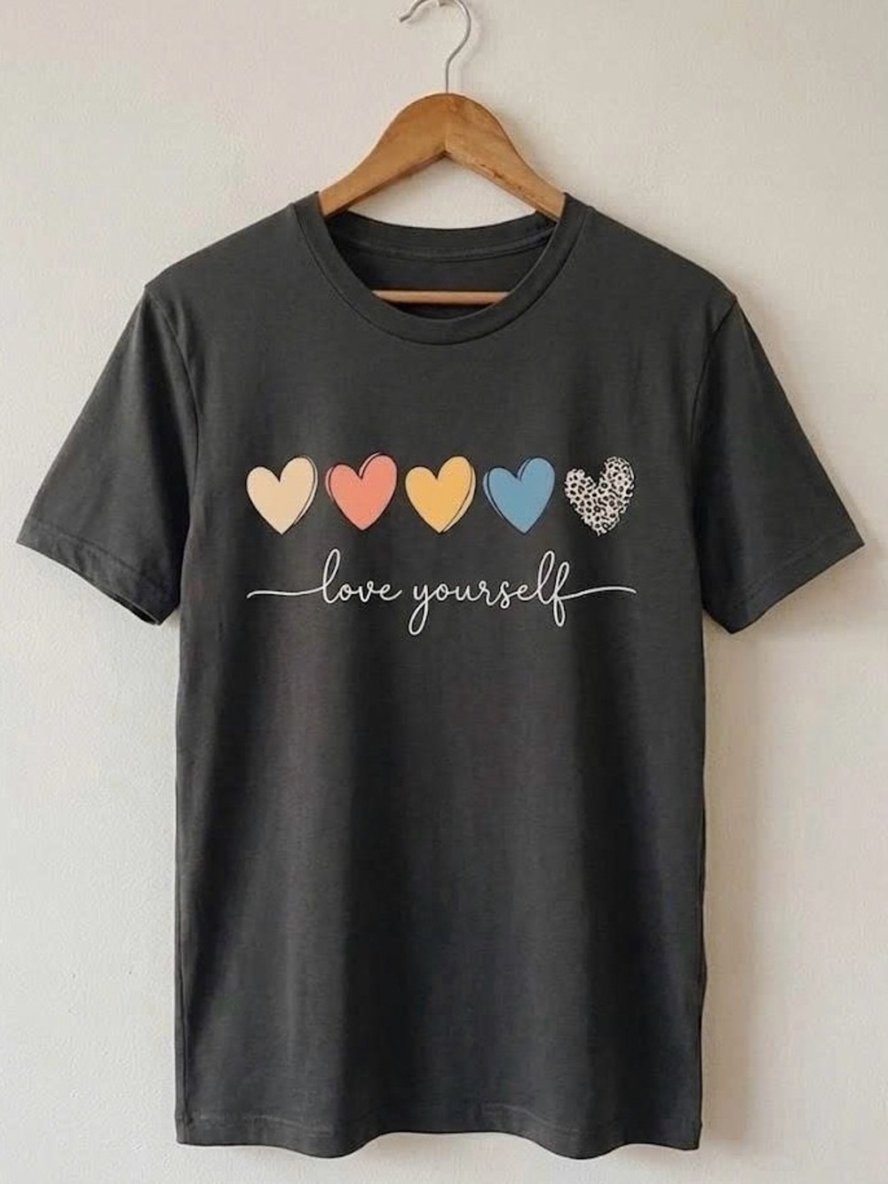 Love Yourself Heart Shirt | Self Love Inspirational Graphic Tee For Women